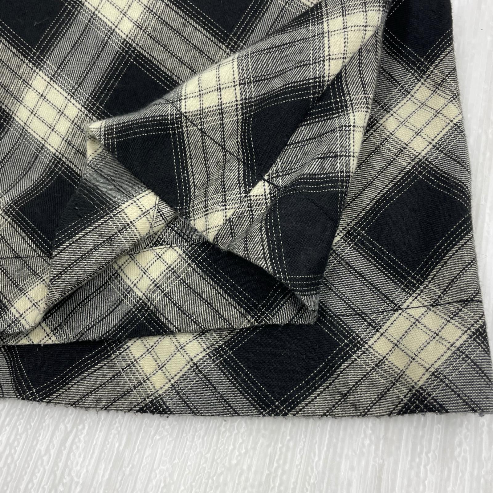 パンツ RANDOM CHECKERED EASY WIDE PANTS 38 BLK 38 ブラック