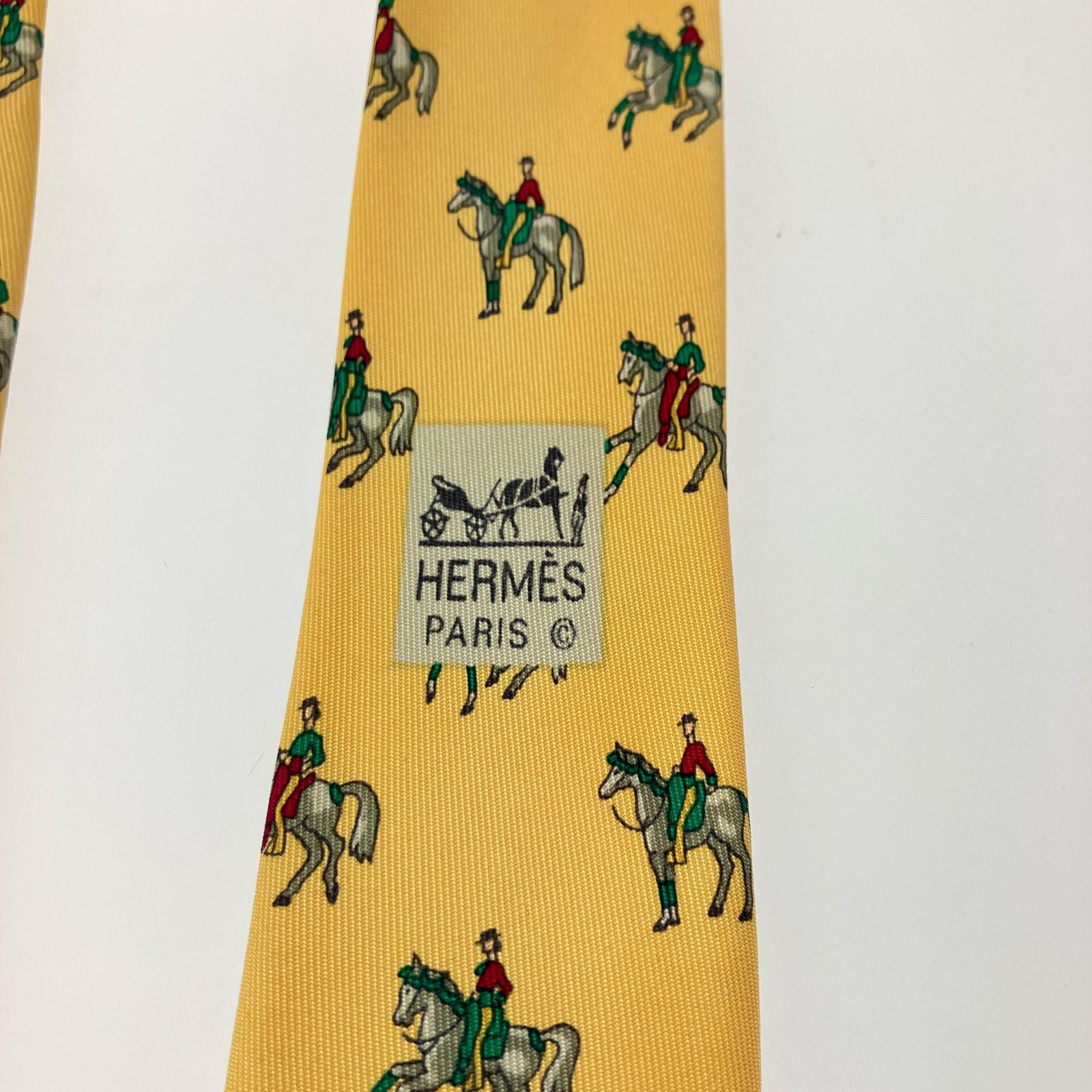 HERMES シルクホース ネクタイ