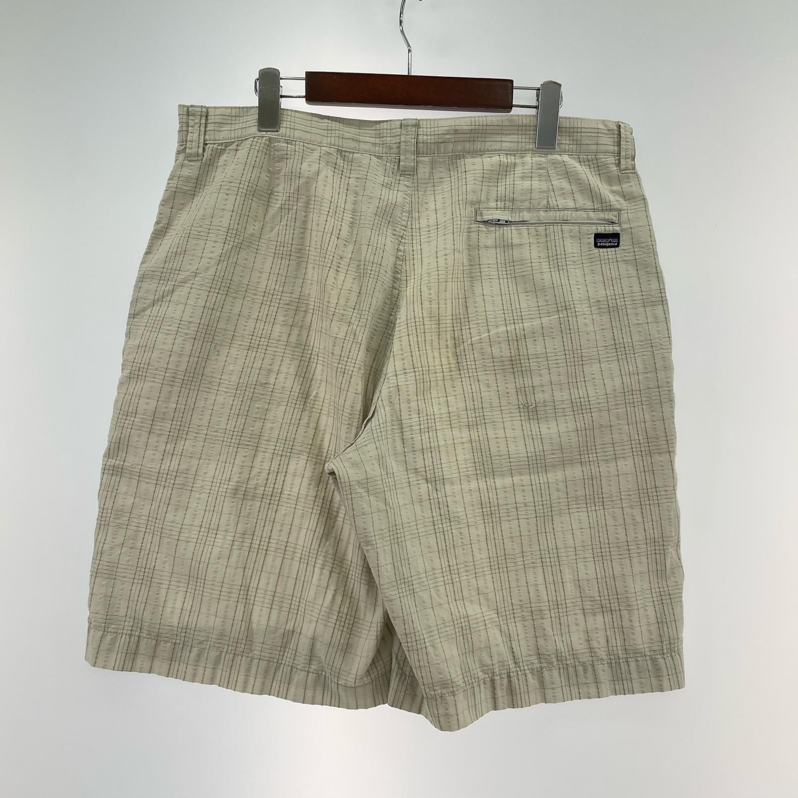 ショートパンツ '99 チェックショーツ W36 34 ベージュ