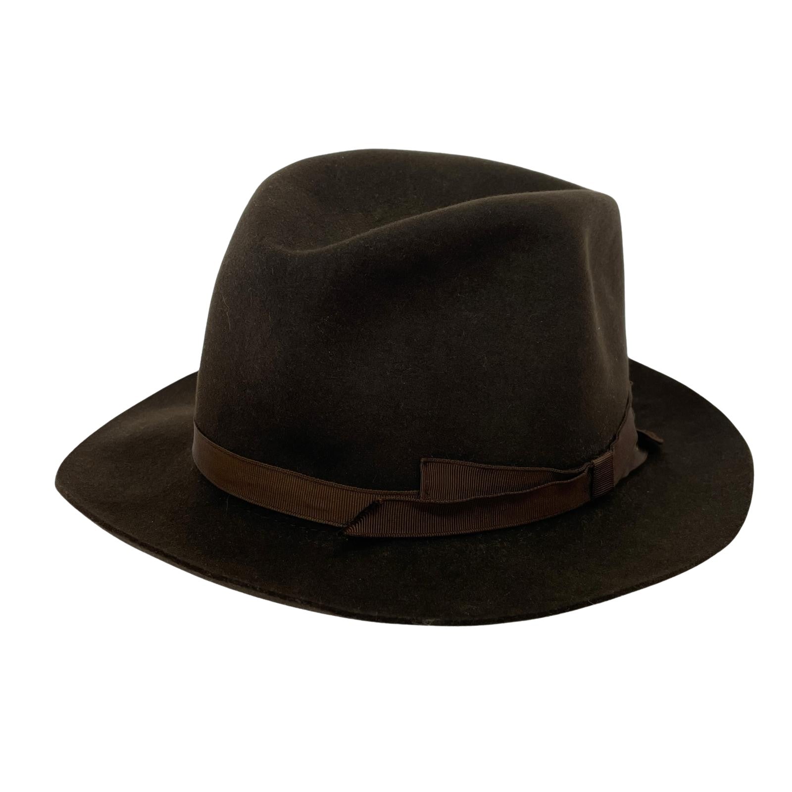 ハット POUR HOMME × Borsalino ウール 茶