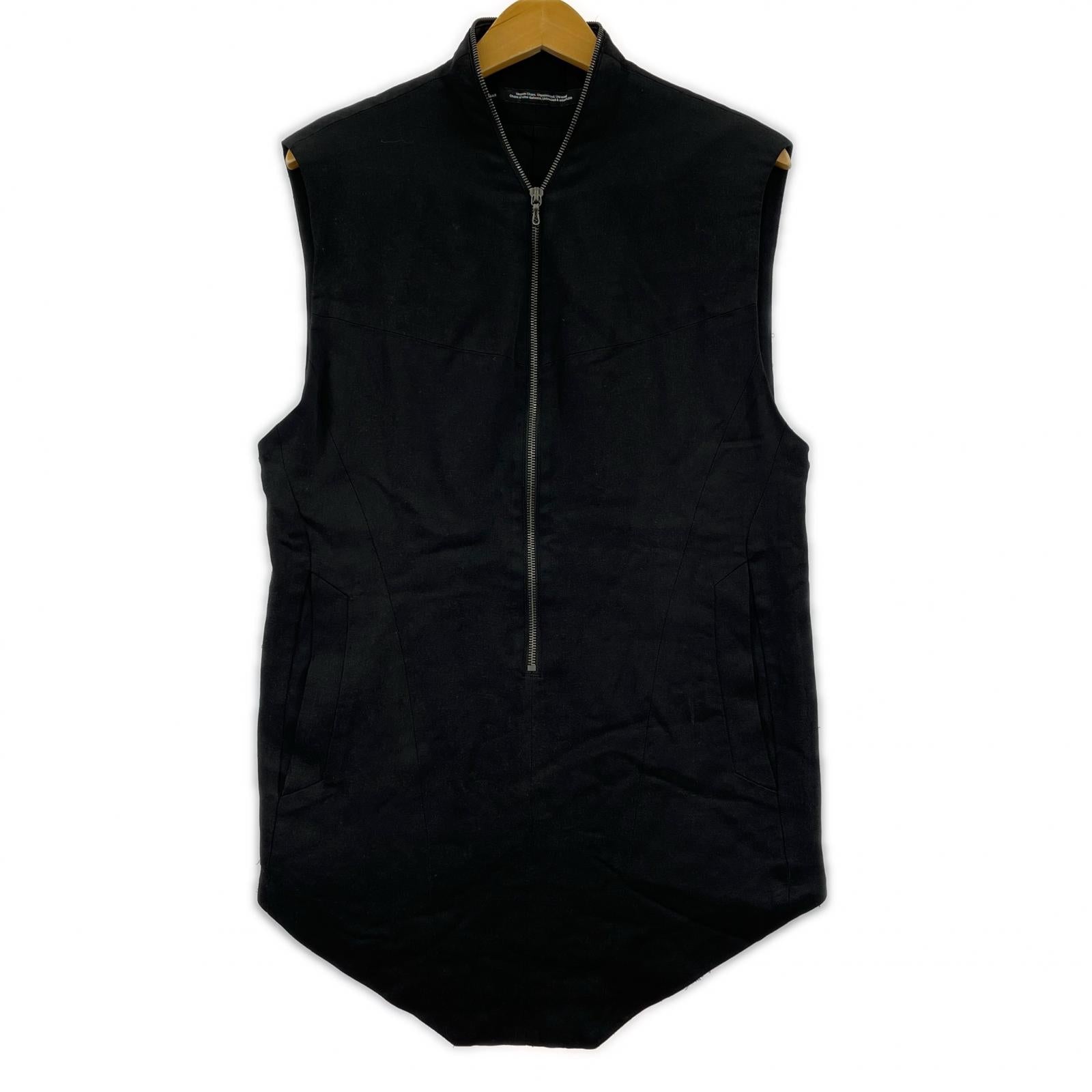 ジャケット 22SS プルオーバーハーフジップベスト BLK ブラック