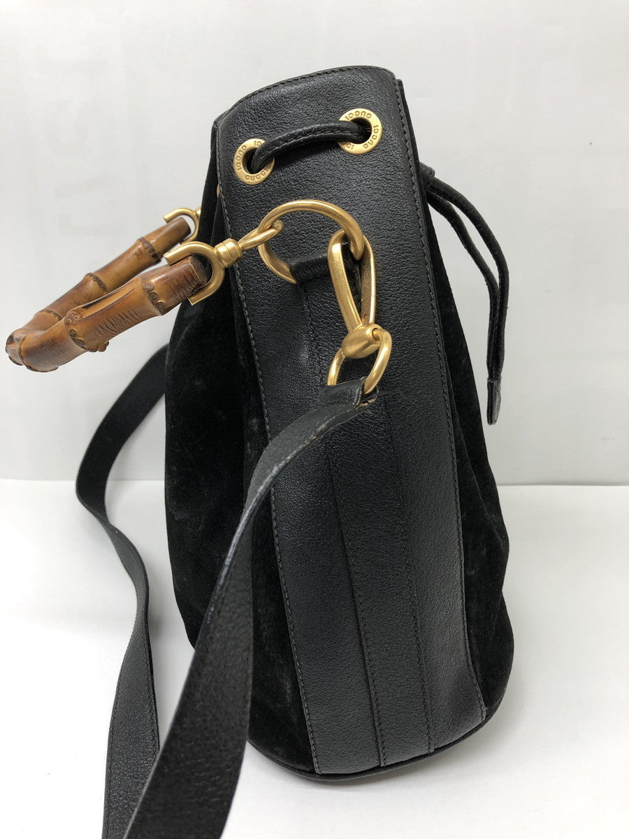 GUCCI スエ-ド 巾着 2wayバッグ