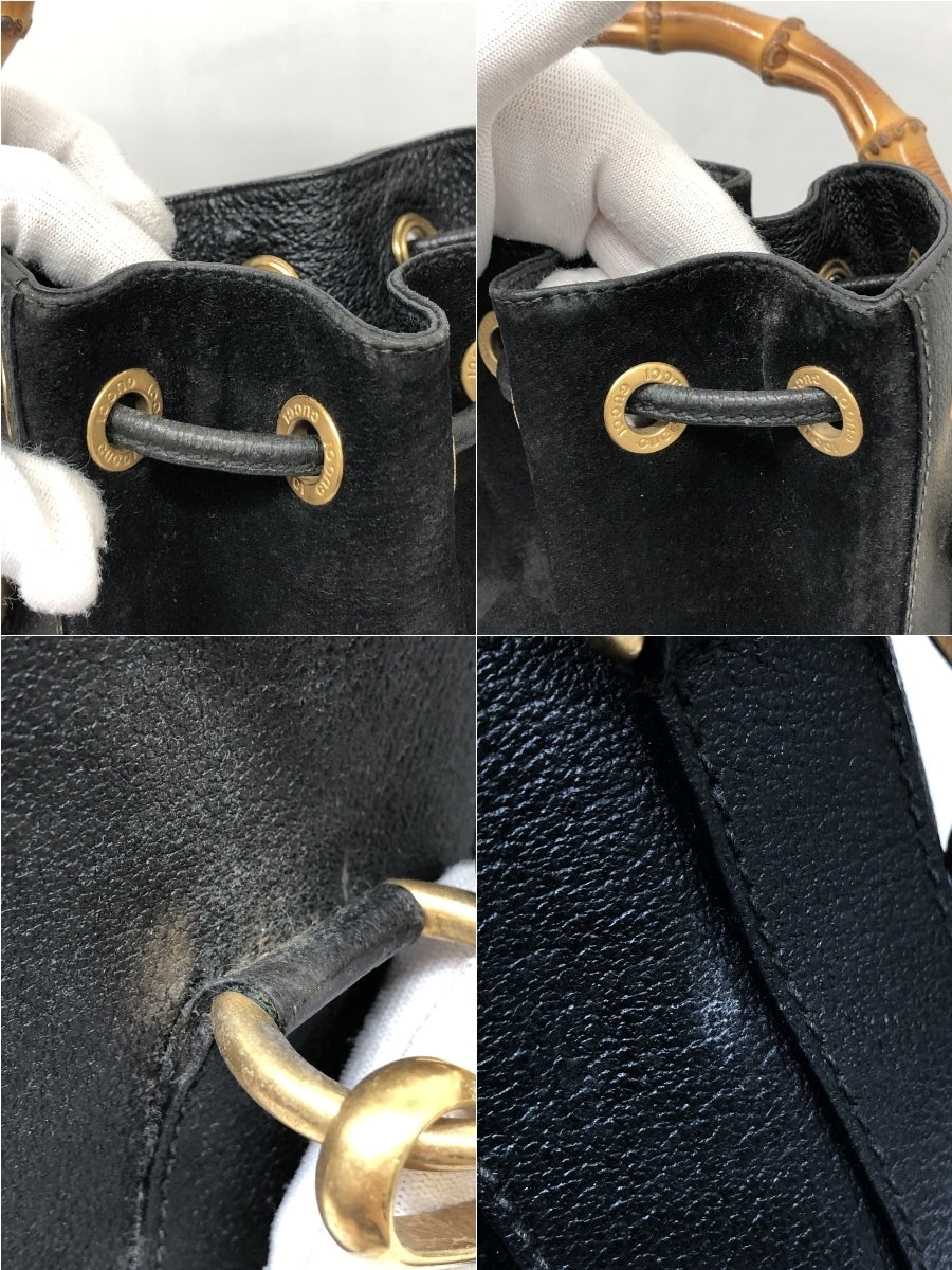GUCCI スエ-ド 巾着 2wayバッグ
