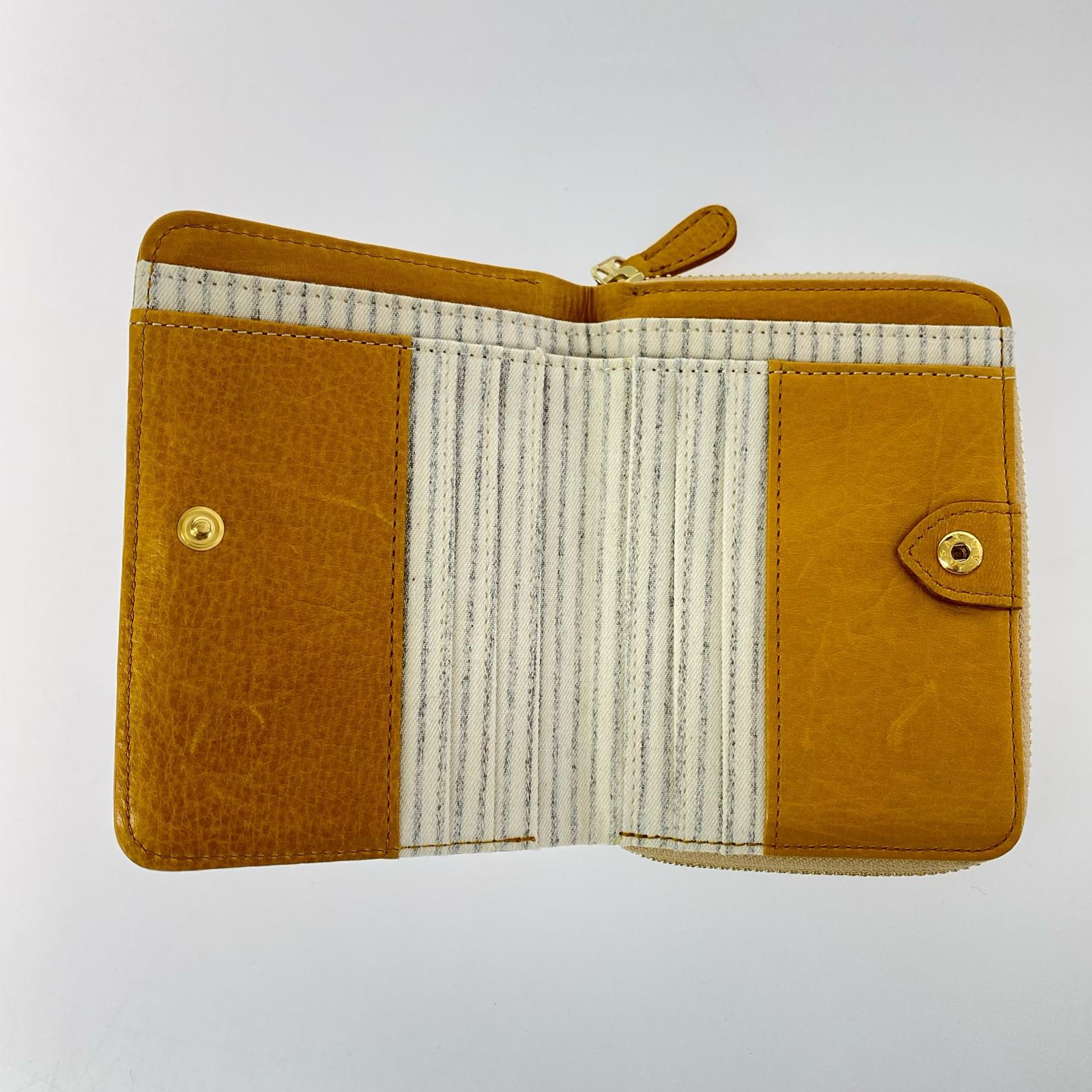 コンパクトウォレット moz irregular 二つ折り財布 黄