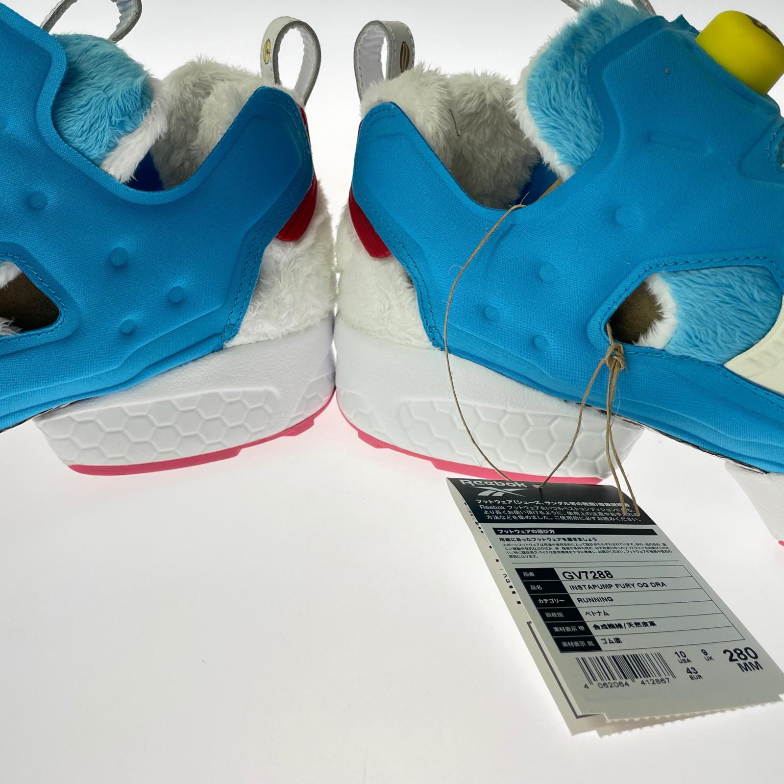 スニーカー DORAEMON×atmos INSTAPUMP FURY OG (28cm) 28cm (US10 UK9 1/2 EU46) ブルー