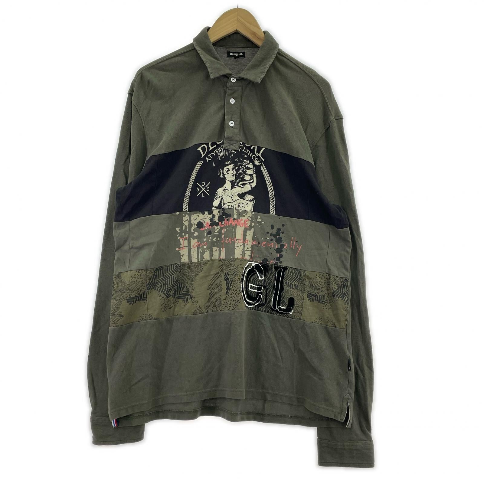 長袖Ｔシャツ カーキ (XL) カーキ