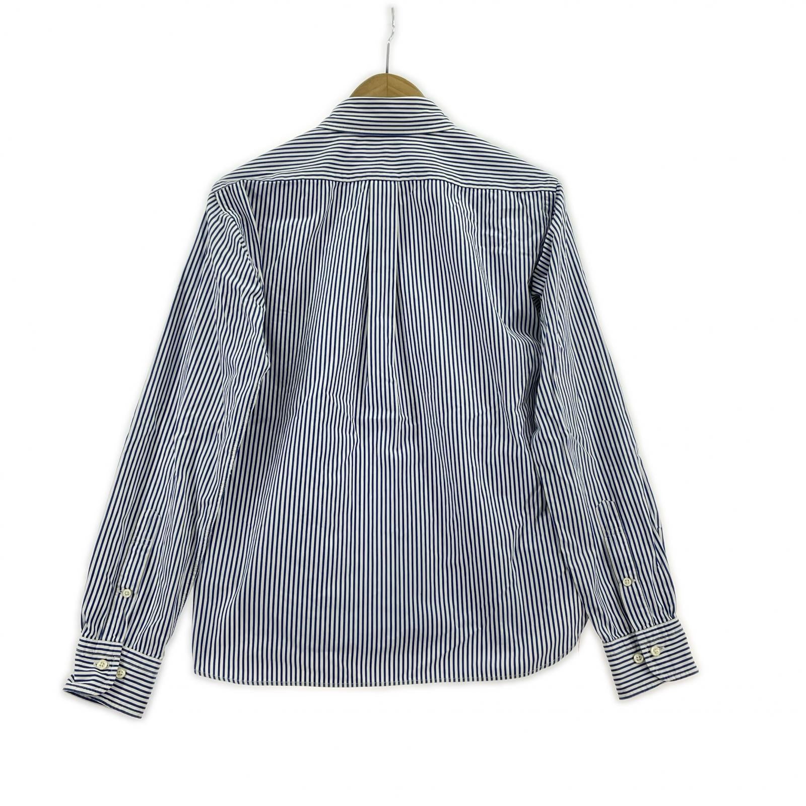長袖シャツ SUGAR CANE ストライプシャツ 白×青 (S) S