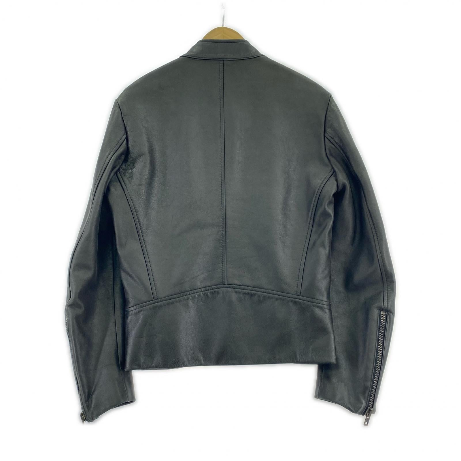 レザージャケット 13SS 5 ZIP RIDERS JACKET ハの字 44 44 ブラック