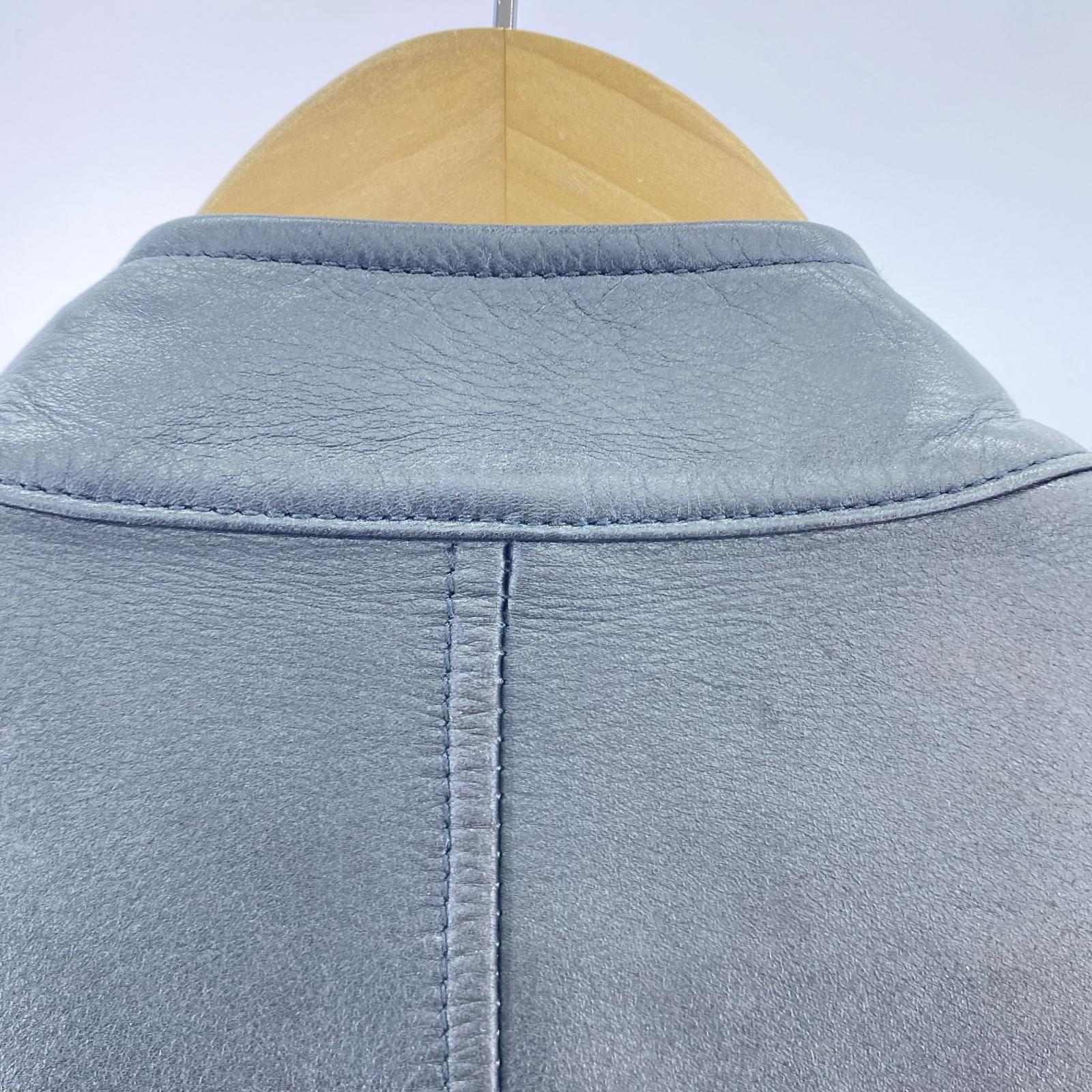 レザージャケット 13SS 5 ZIP RIDERS JACKET ハの字 44 44 ブラック