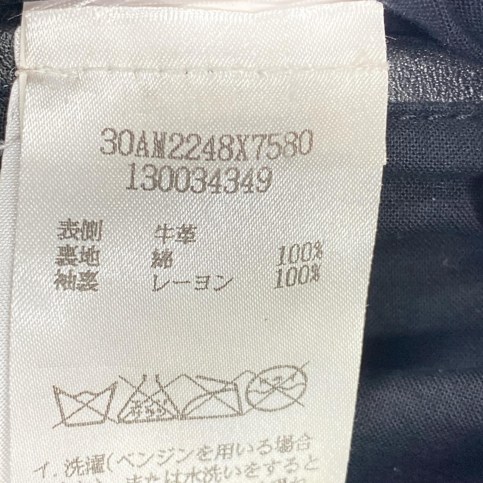 レザージャケット 13SS 5 ZIP RIDERS JACKET ハの字 44 44 ブラック