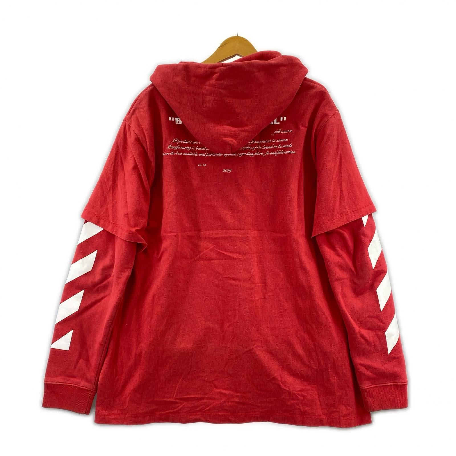 パーカー OMBB042F18192011 赤 (XL) レッド