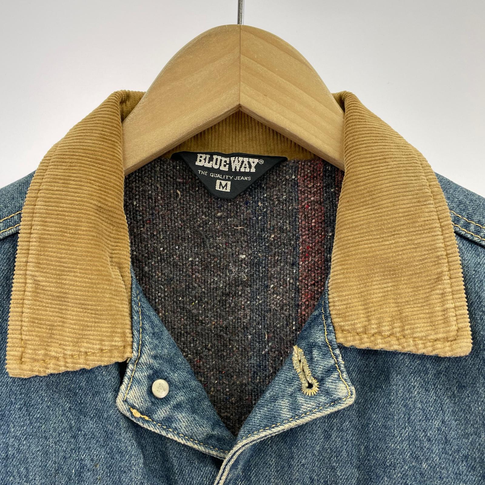 デニムジャケット BLUE WAY ブランケット付デニムジャケット（M) M ブルー