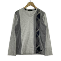 長袖Ｔシャツ 切替 グレー (M) M グレー
