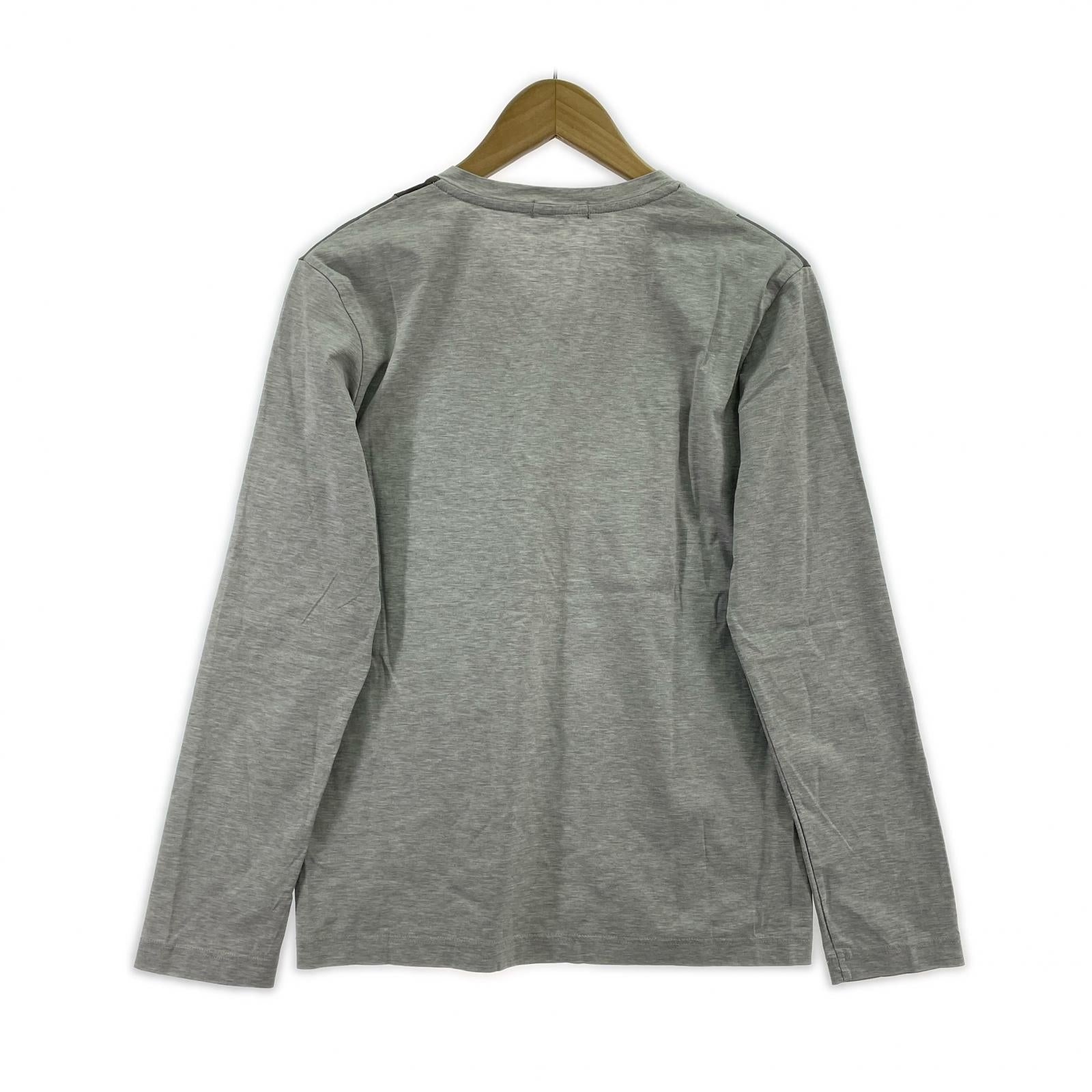 長袖Ｔシャツ 切替 グレー (M) M グレー