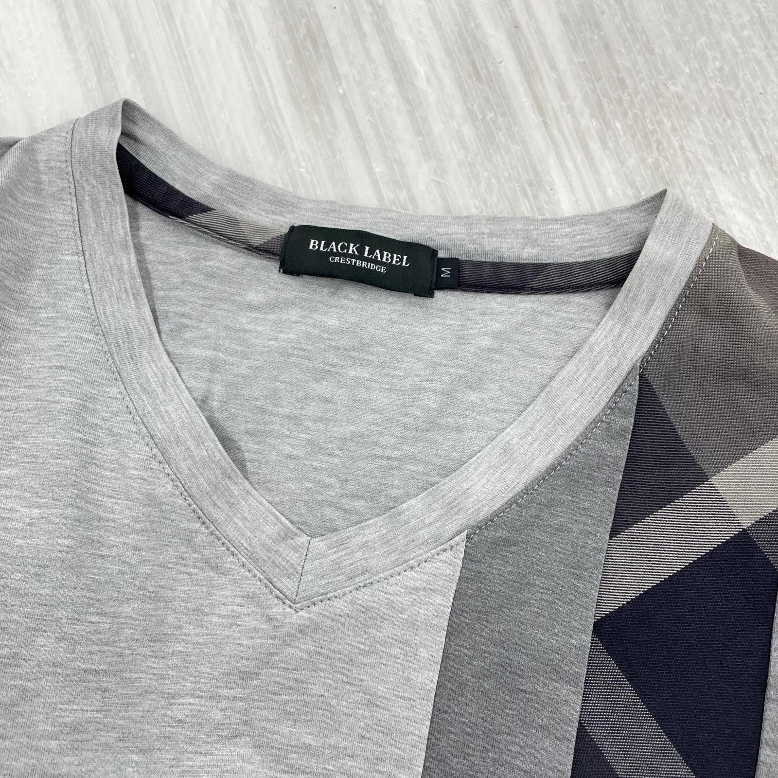 長袖Ｔシャツ 切替 グレー (M) M グレー