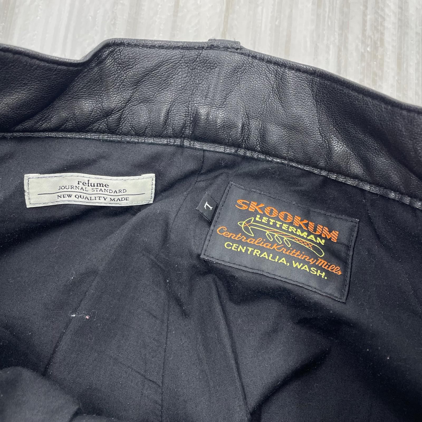 パンツ ×JOURNAL STANDARD レザーペインター 黒 (L) L ブラック