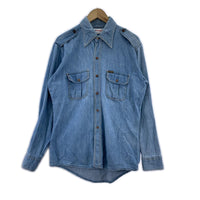 長袖シャツ Wrangler 米国製 M M ブルー