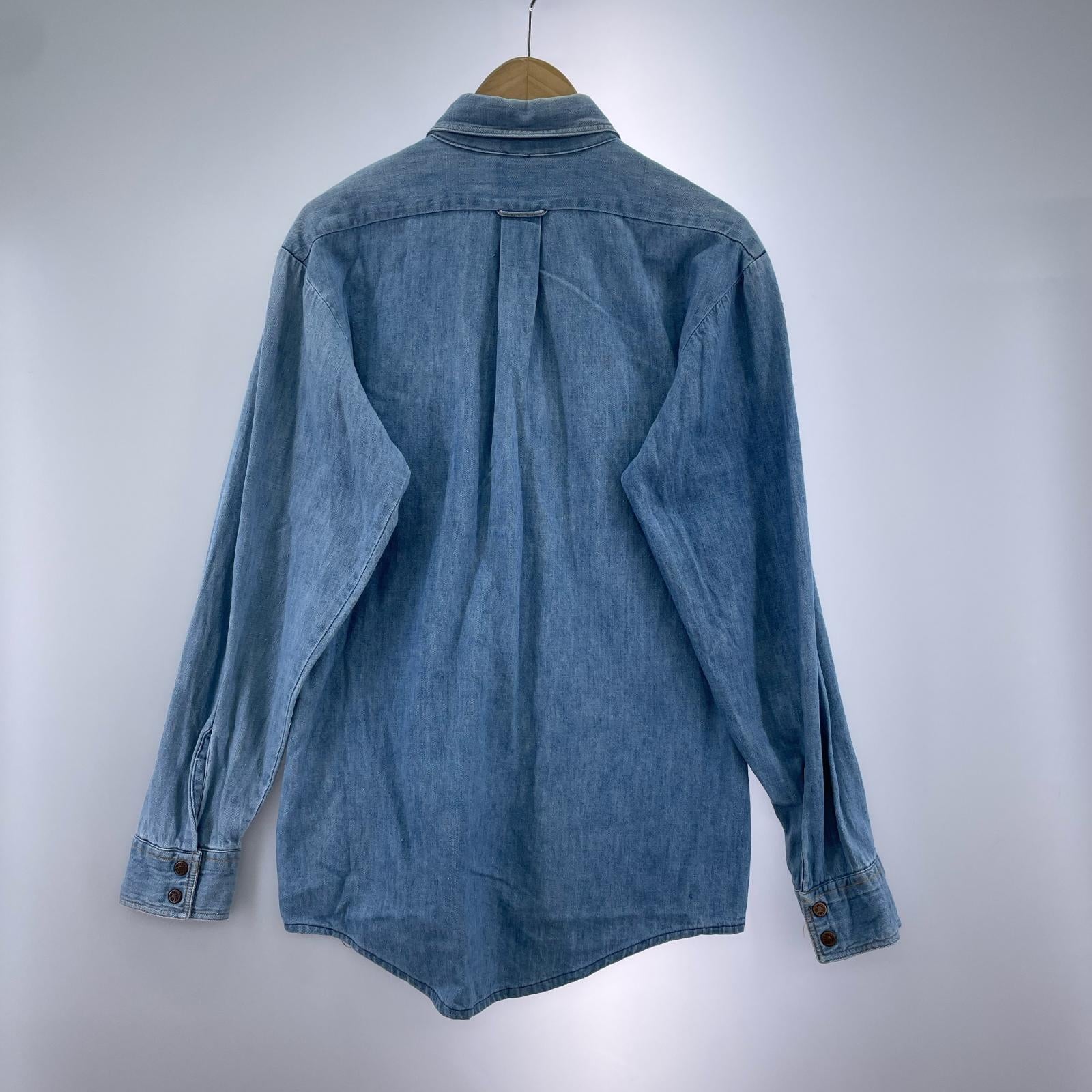 長袖シャツ Wrangler 米国製 M M ブルー