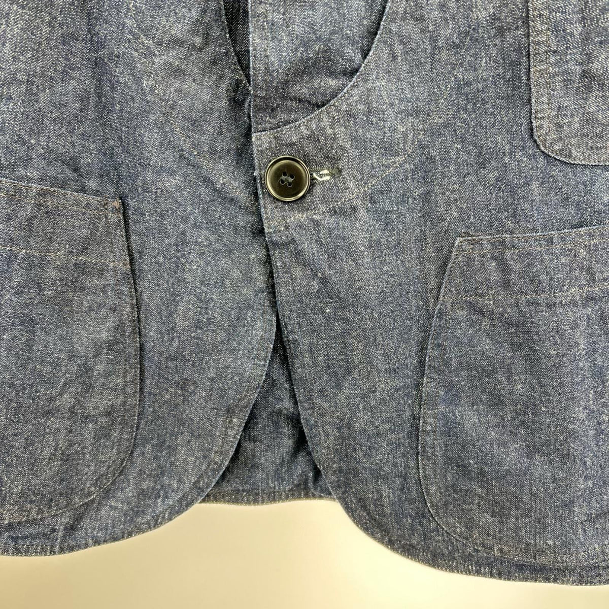 ジャケット 大江洋服店 デニムベスト 青 44 ブルー