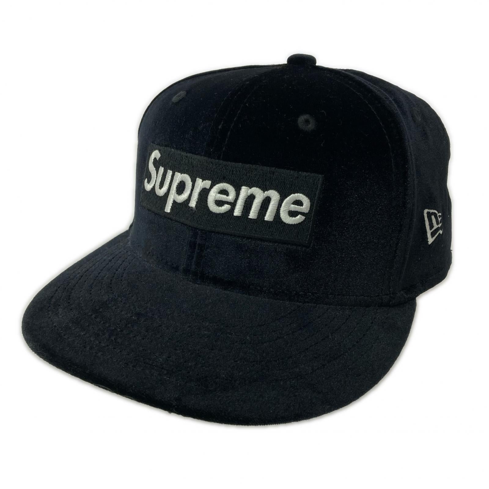 キャップ ×NEW ERA Velour Box Logo ブラック
