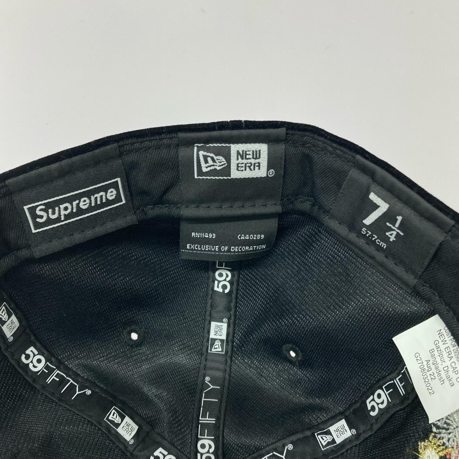 キャップ ×NEW ERA Velour Box Logo ブラック