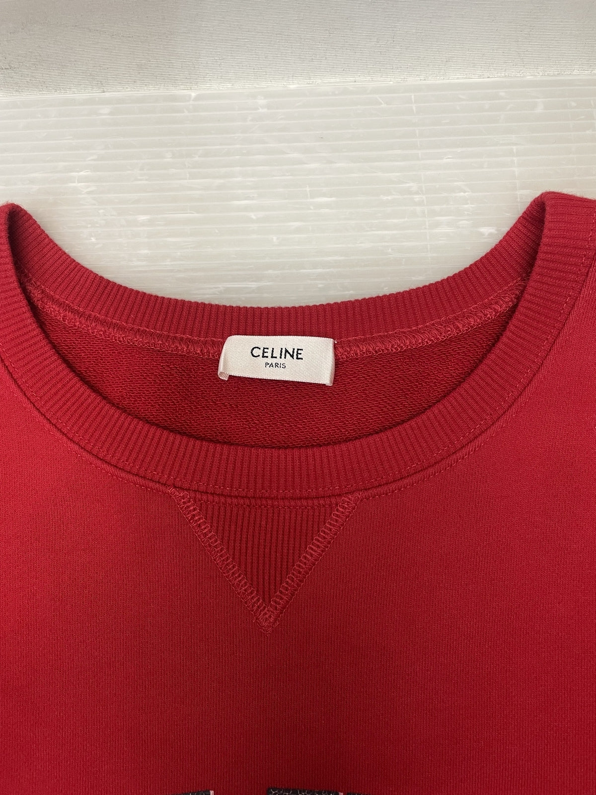 CELINE 24AW Oversized Sweatshirt M 赤 2Y90D670Q