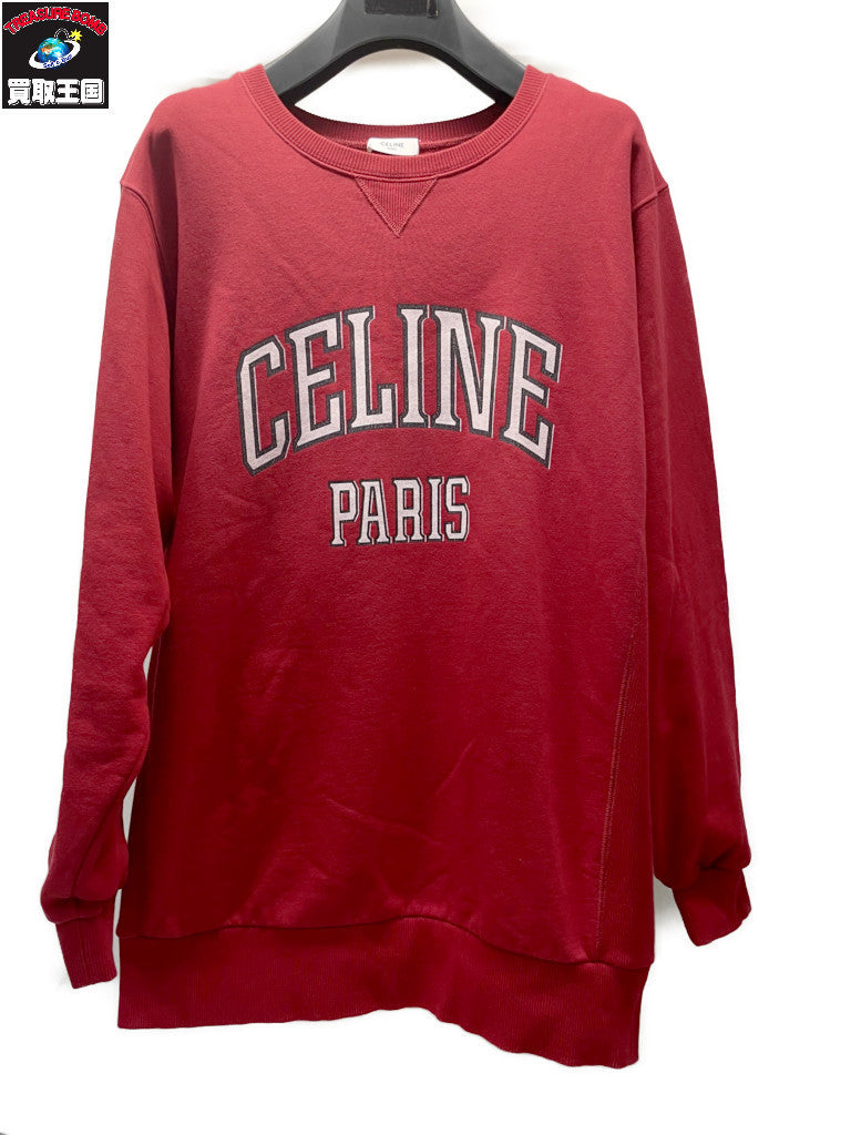 CELINE 24AW Oversized Sweatshirt M 赤 2Y90D670Q
