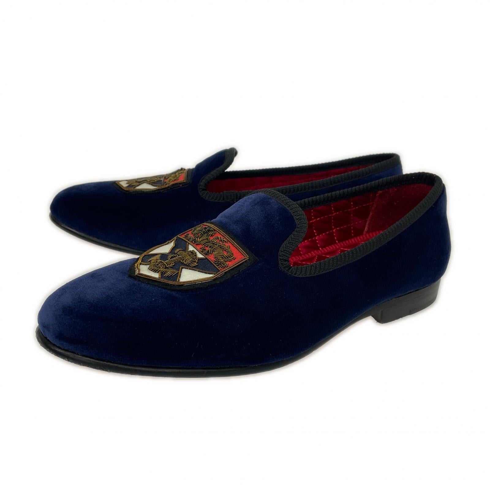 ブーツ Paxton Crest Velvet Sliper 紺