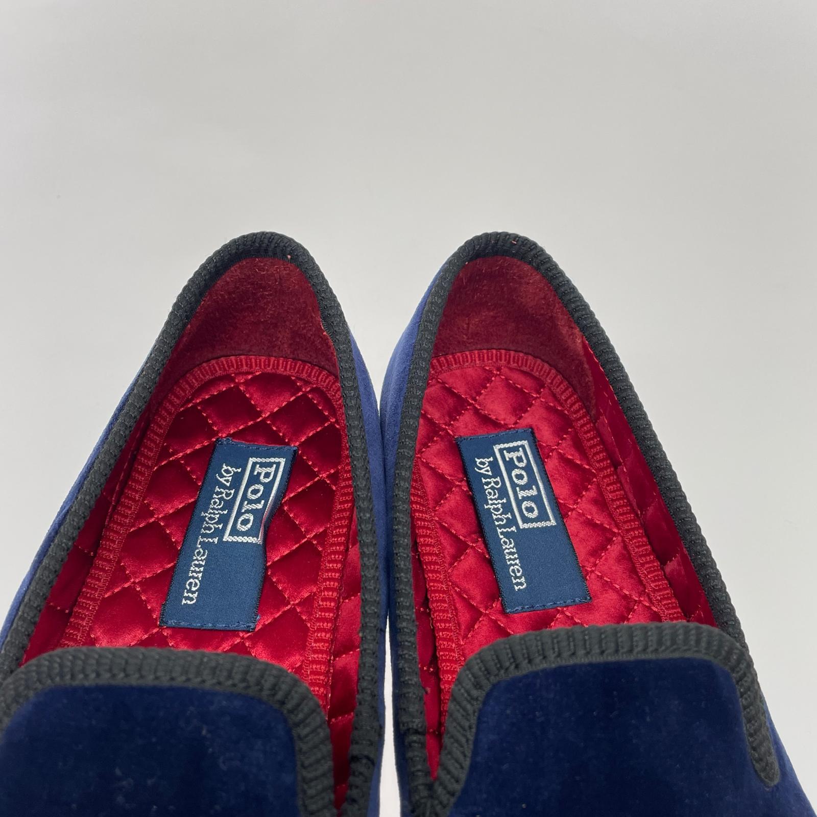 ブーツ Paxton Crest Velvet Sliper 紺