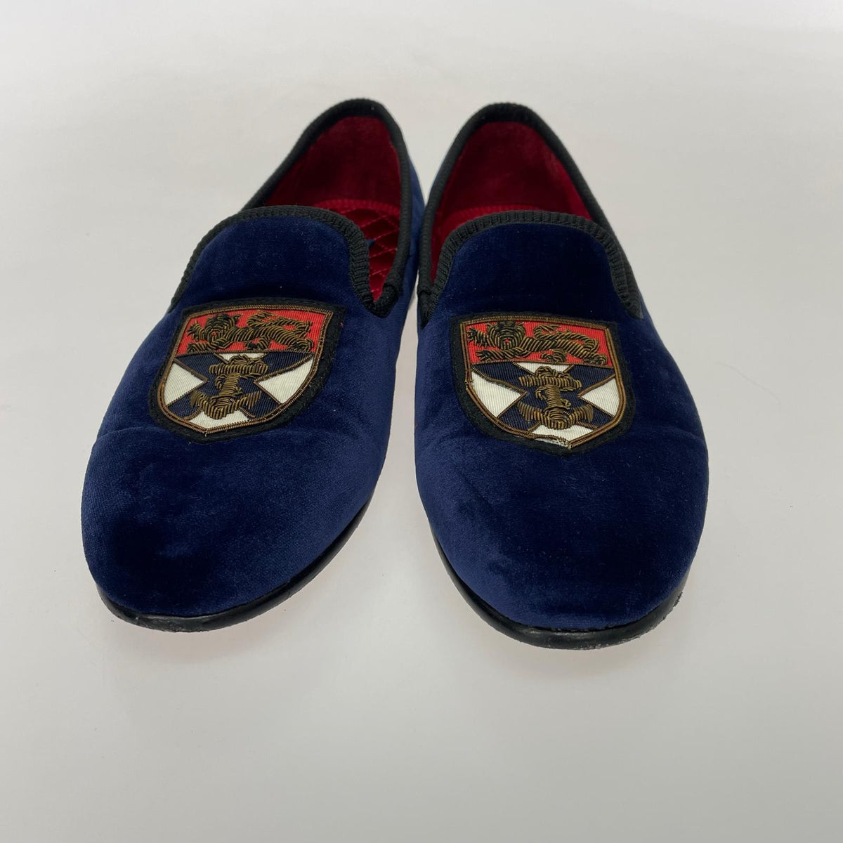 ブーツ Paxton Crest Velvet Sliper 紺