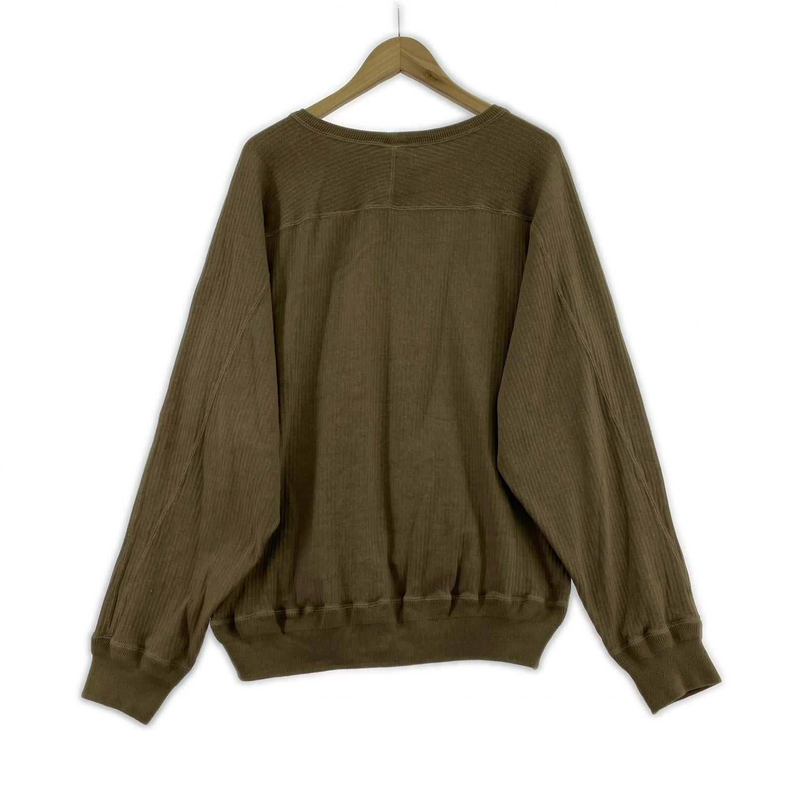 長袖Ｔシャツ RIBBED CREW NECK UNDER SHIRTS 38 ブラウン