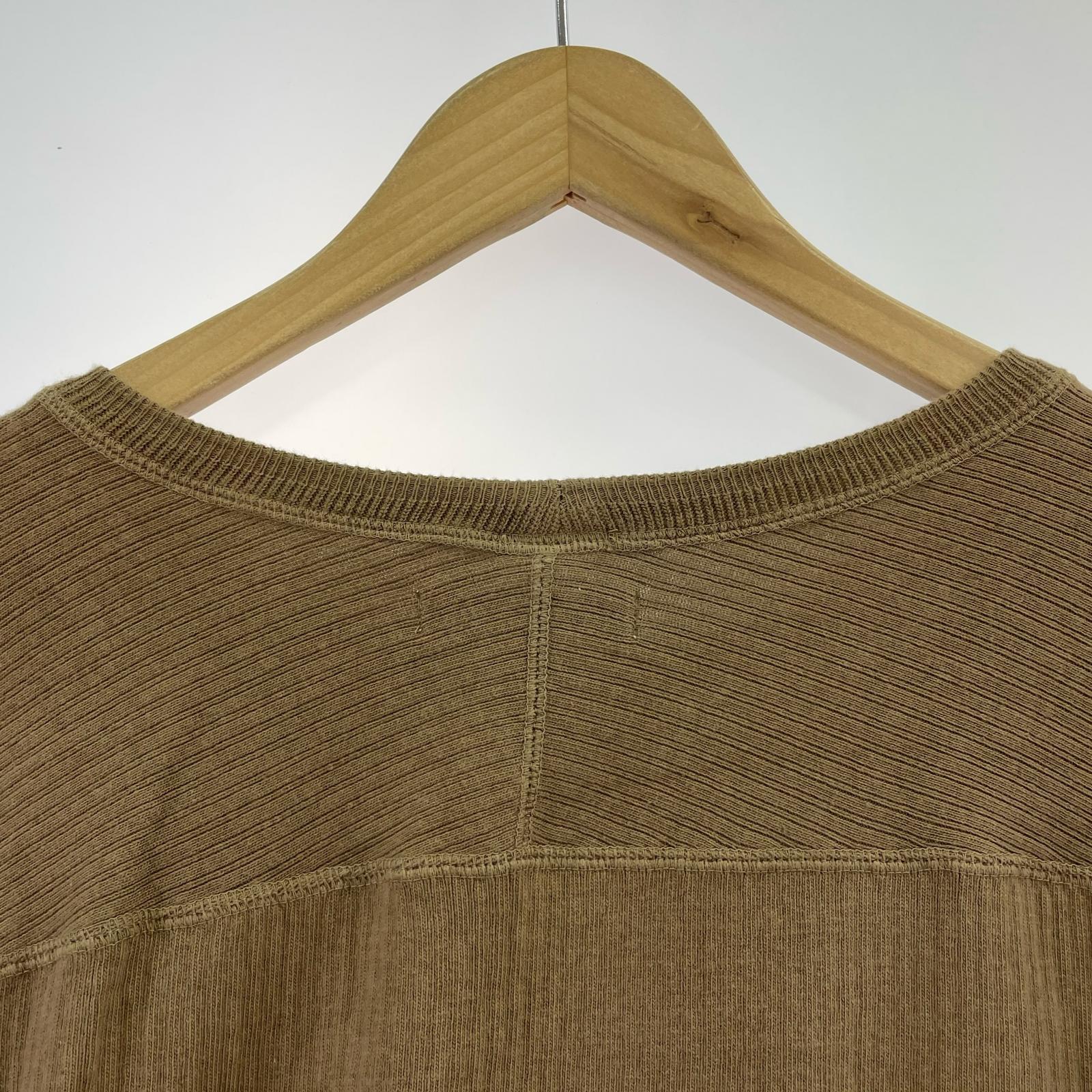 長袖Ｔシャツ RIBBED CREW NECK UNDER SHIRTS 38 ブラウン