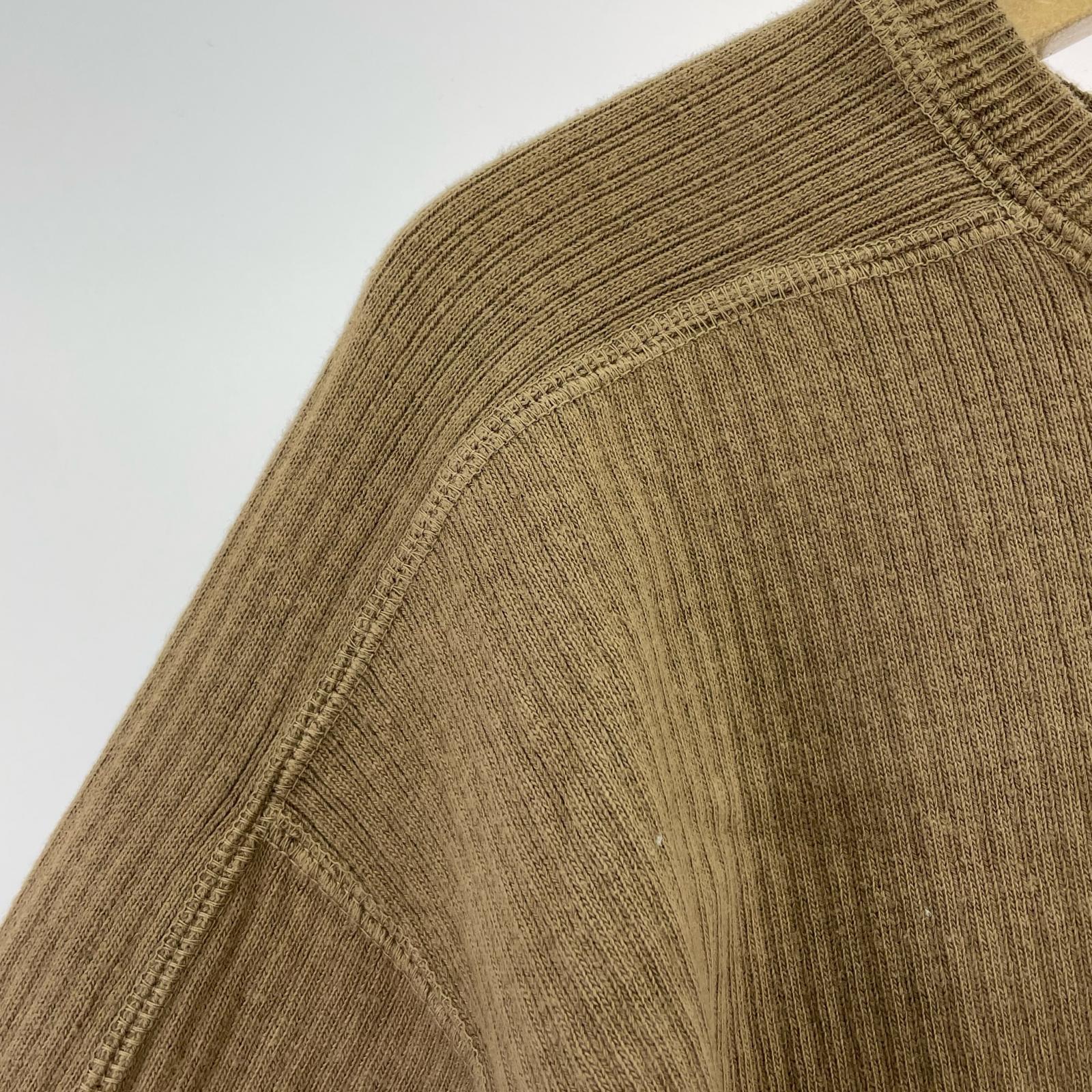 長袖Ｔシャツ RIBBED CREW NECK UNDER SHIRTS 38 ブラウン