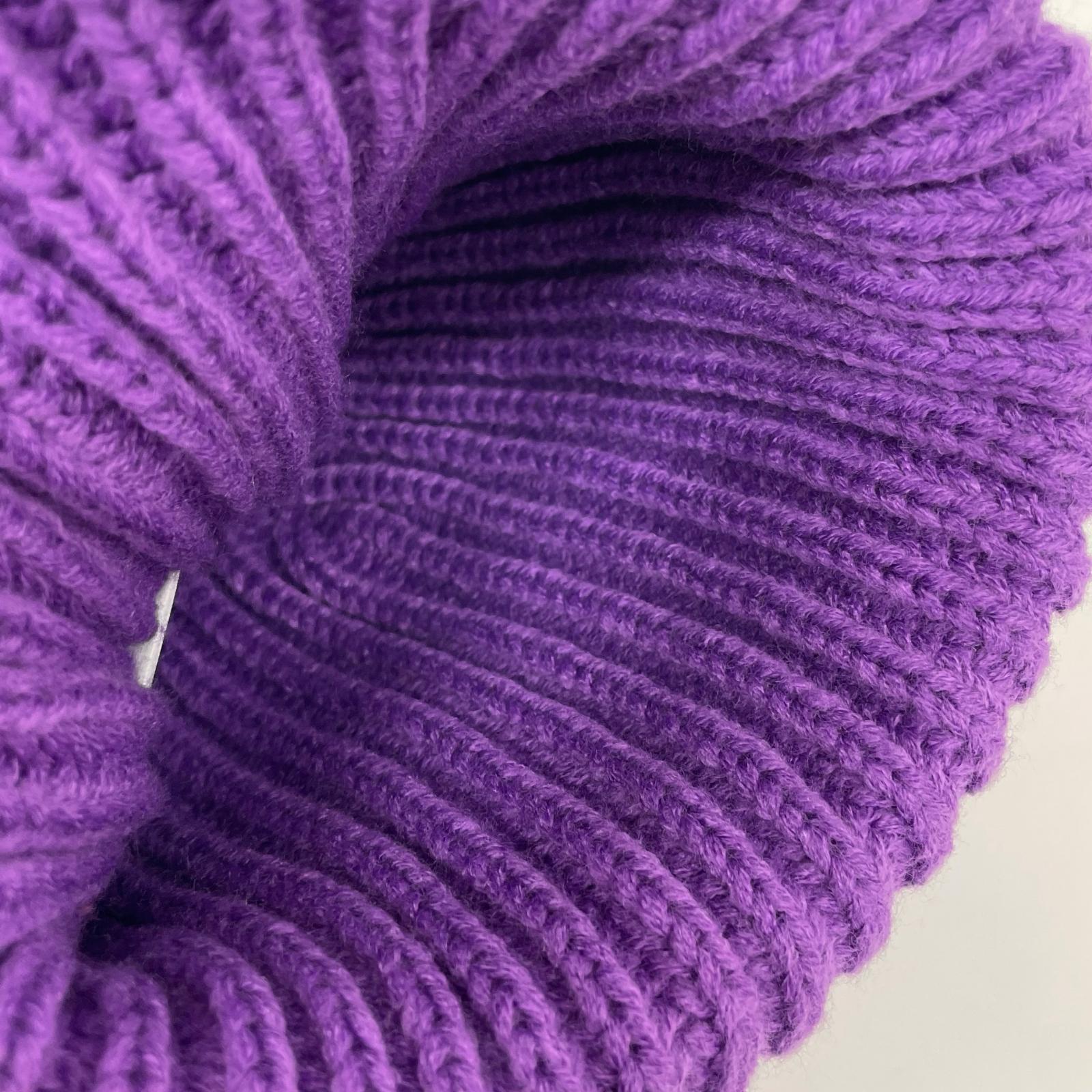 ニットキャップ 23aw Classic Logo Ribbed Beanie パープル パープル