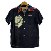 半袖シャツ KEONI OF HAWAII SHIRTS アロハシャツ ブラック ブラック