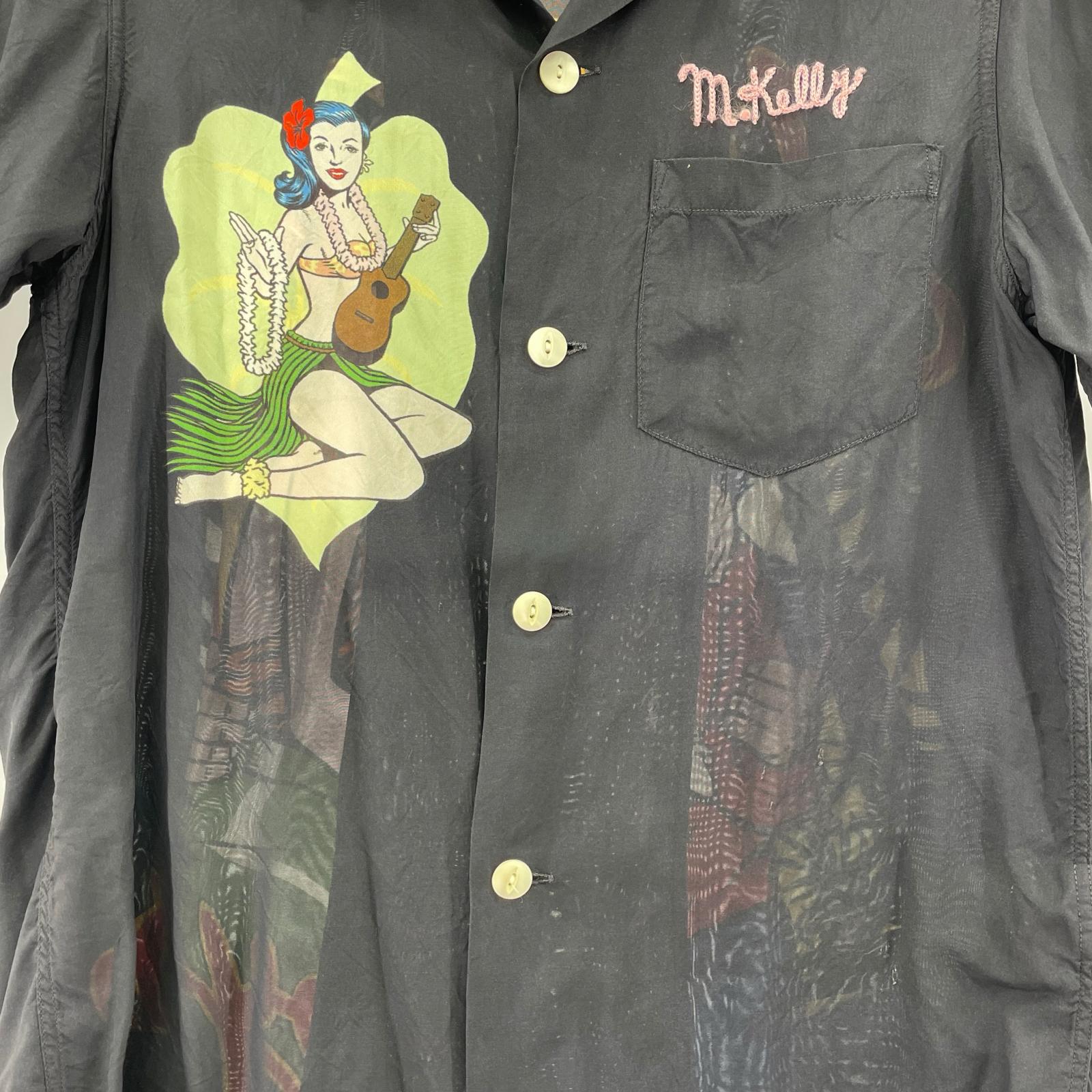 半袖シャツ KEONI OF HAWAII SHIRTS アロハシャツ ブラック ブラック