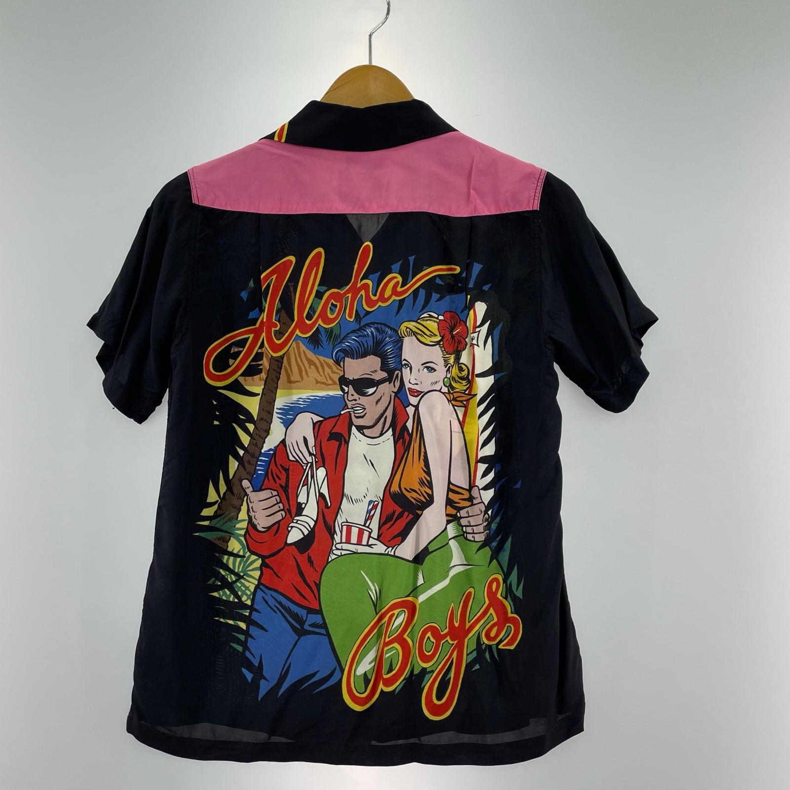 半袖シャツ KEONI OF HAWAII SHIRTS アロハシャツ ブラック ブラック