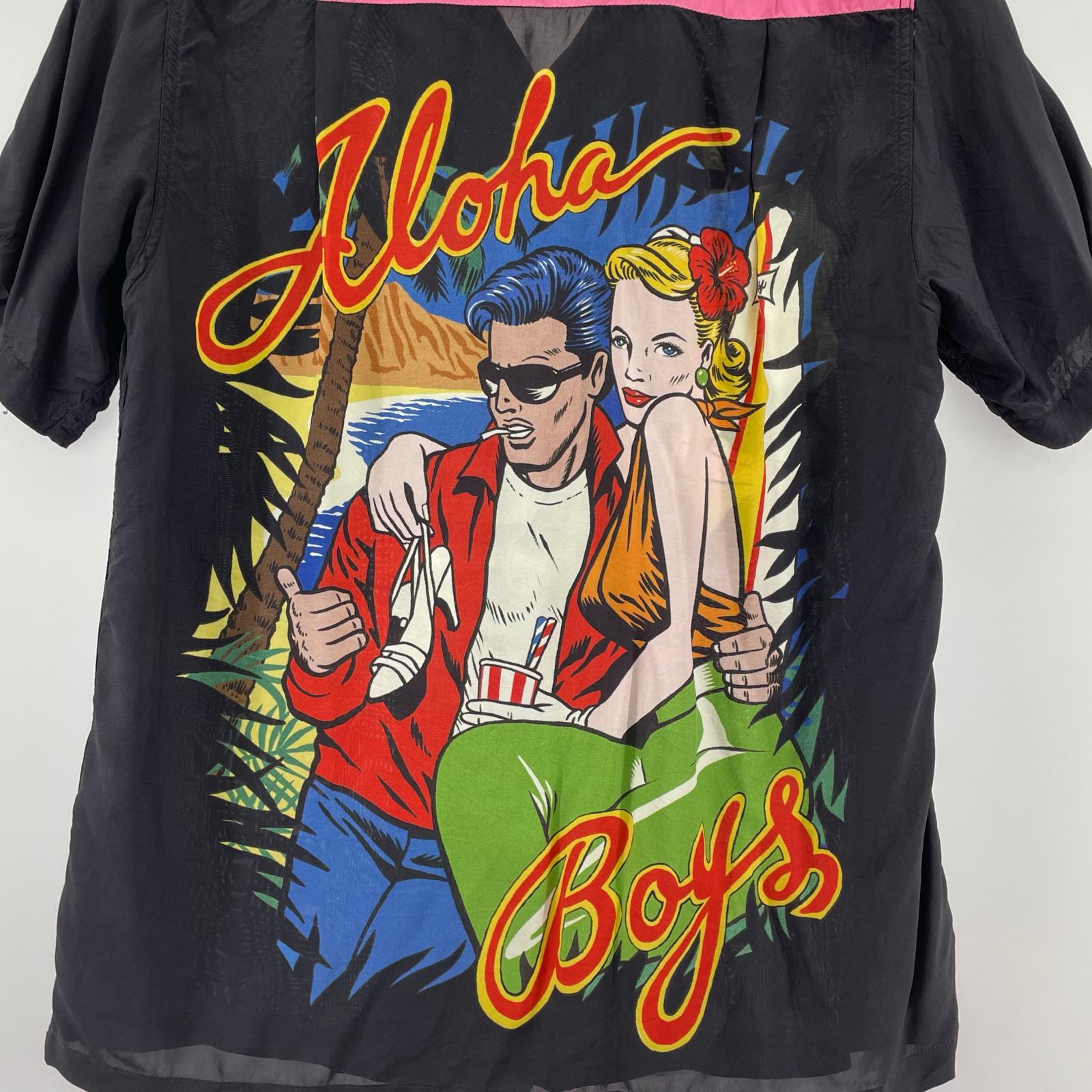 半袖シャツ KEONI OF HAWAII SHIRTS アロハシャツ ブラック ブラック
