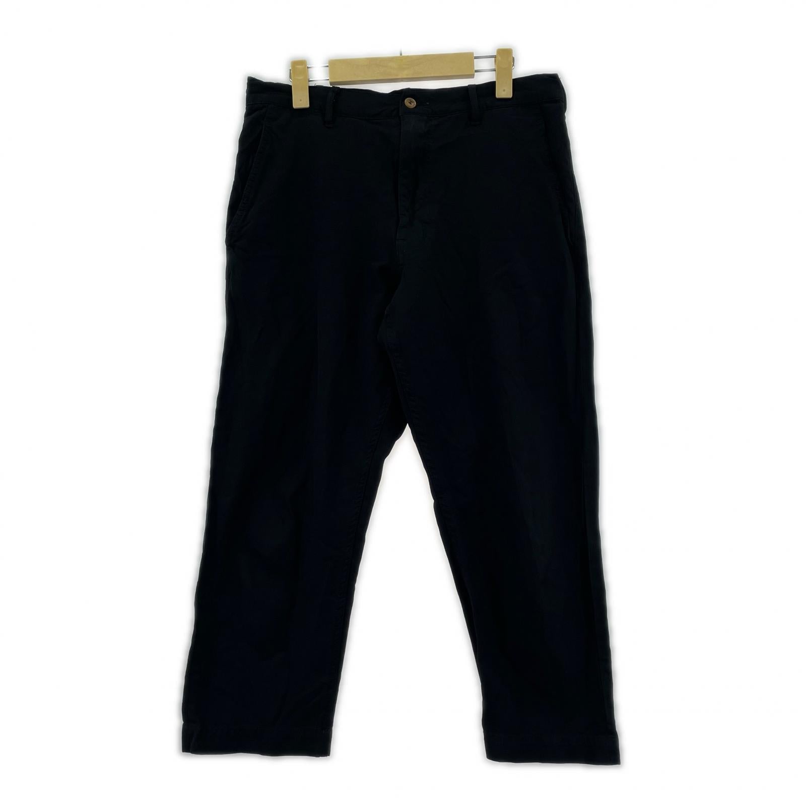 パンツ COMME des GARCONS HOMME PLUS ポリ縮絨 製品染クロップドスラックス XS 黒 ブラック