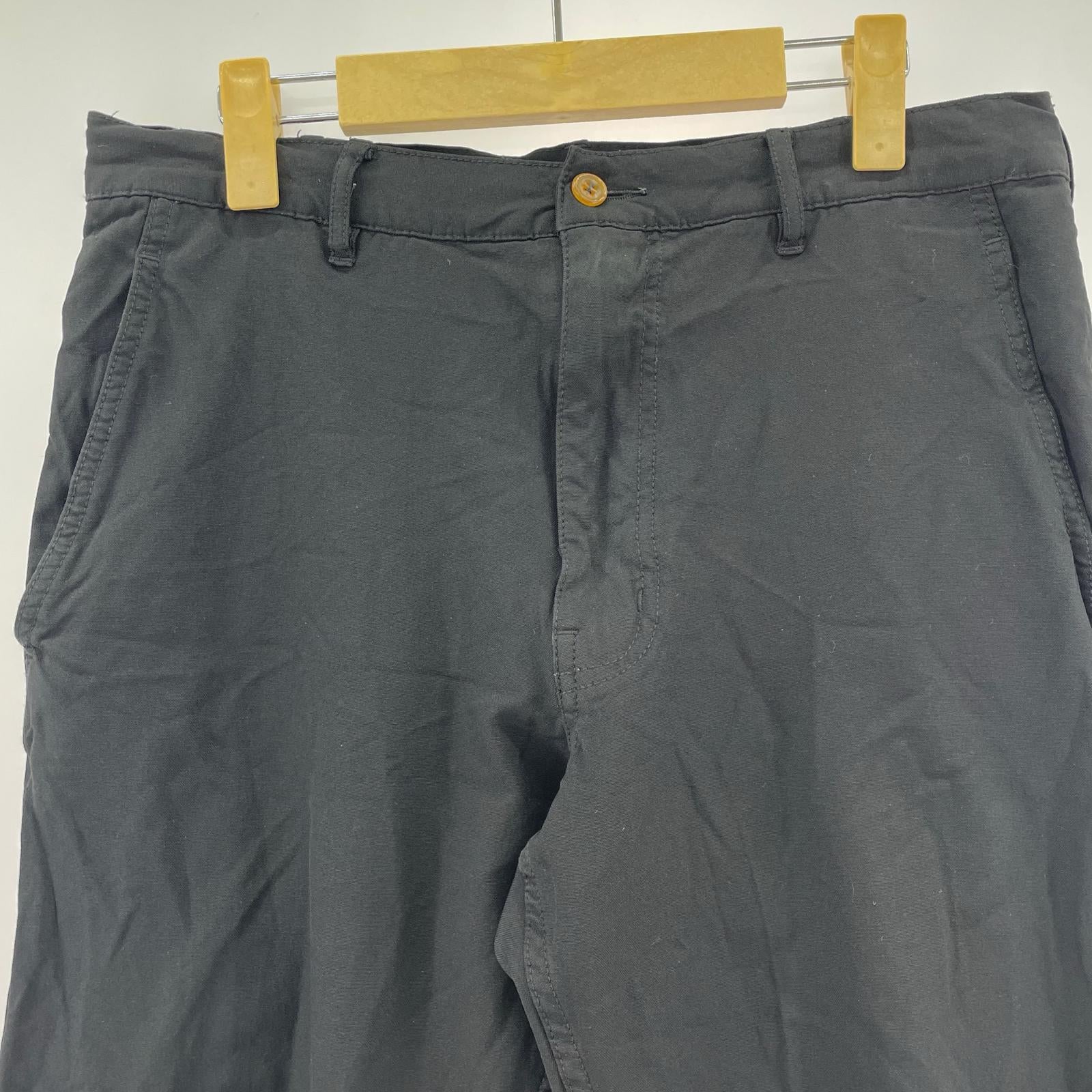 パンツ COMME des GARCONS HOMME PLUS ポリ縮絨 製品染クロップドスラックス XS 黒 ブラック