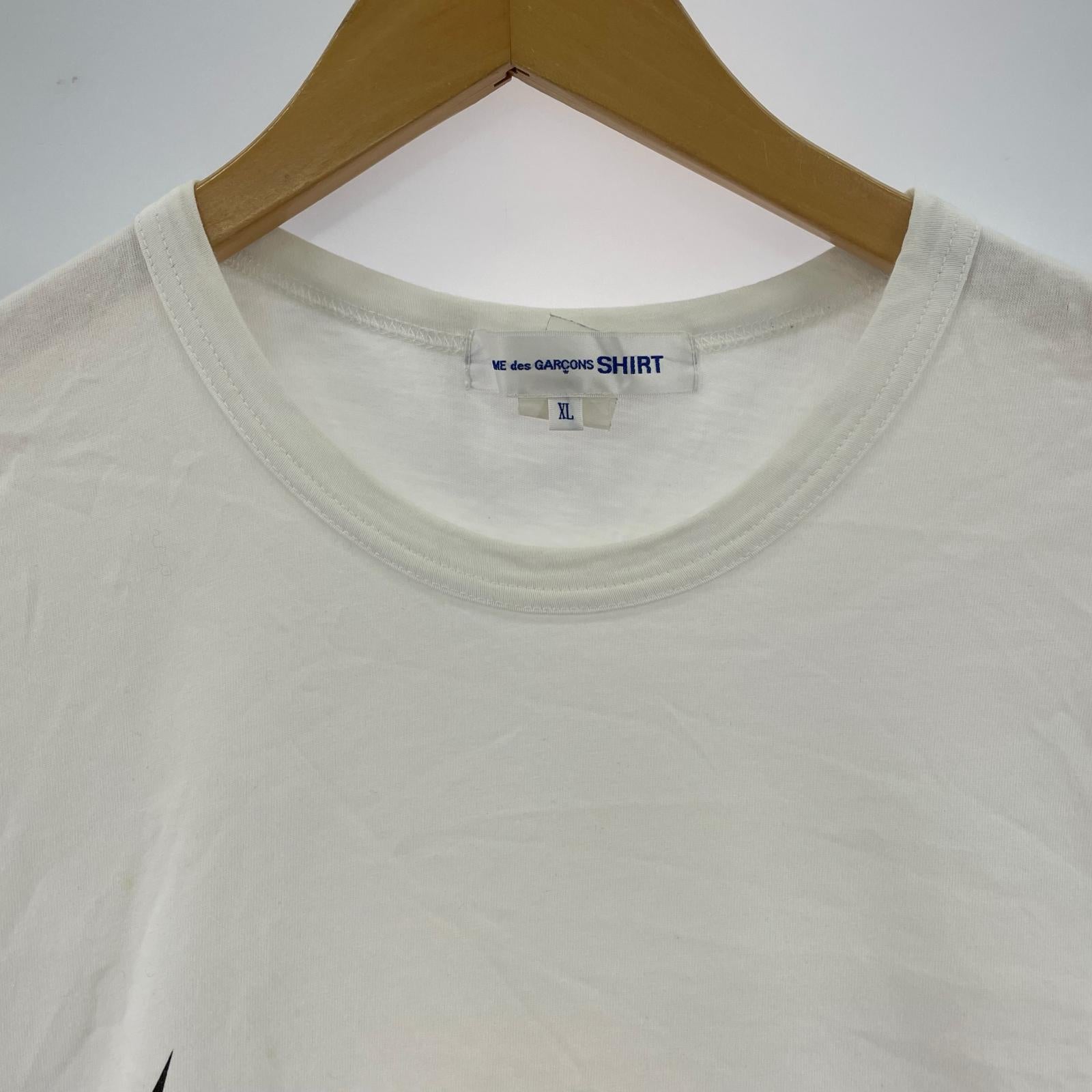 半袖Ｔシャツ COMME des GARCONS SHIRT SPRING SUMMER プリントTee XS 白 ホワイト