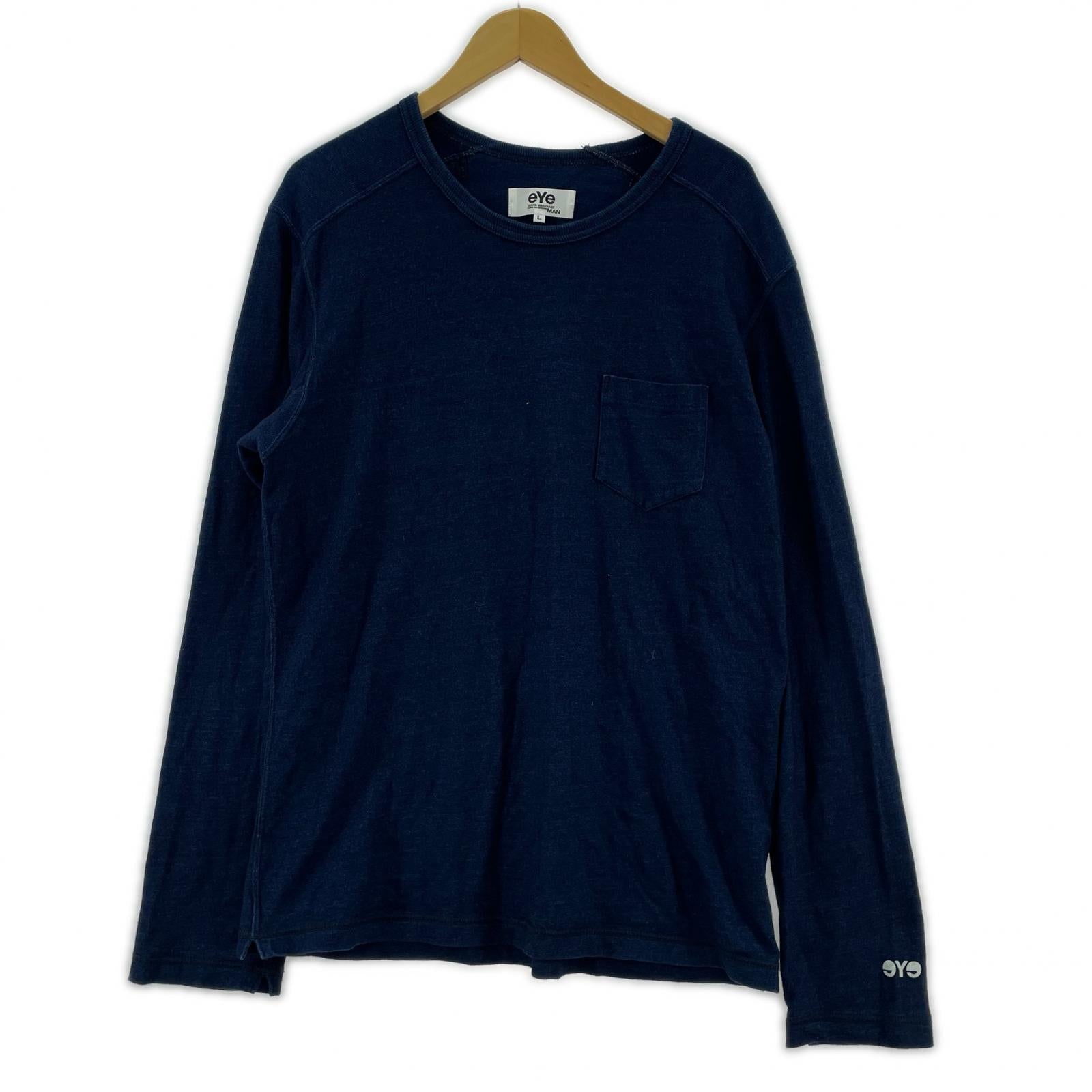 長袖Ｔシャツ eYe COMME des GARCONS JUNYA WATANABE MAN インディゴL/Sカットソー L インディゴ L ブルー