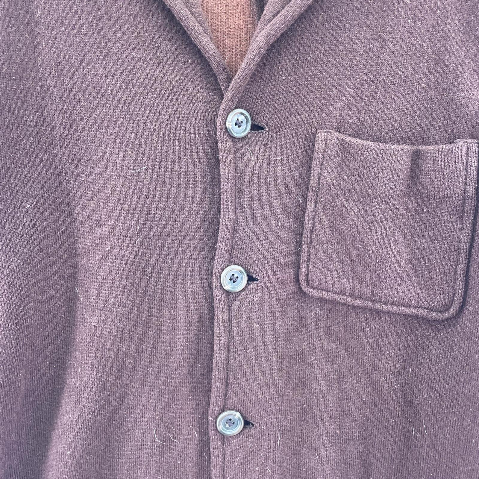 ジャケット 90s頃 DRIES VAN NOTEN ライカ期 ニットジャケット 50 黒 50 ブラウン