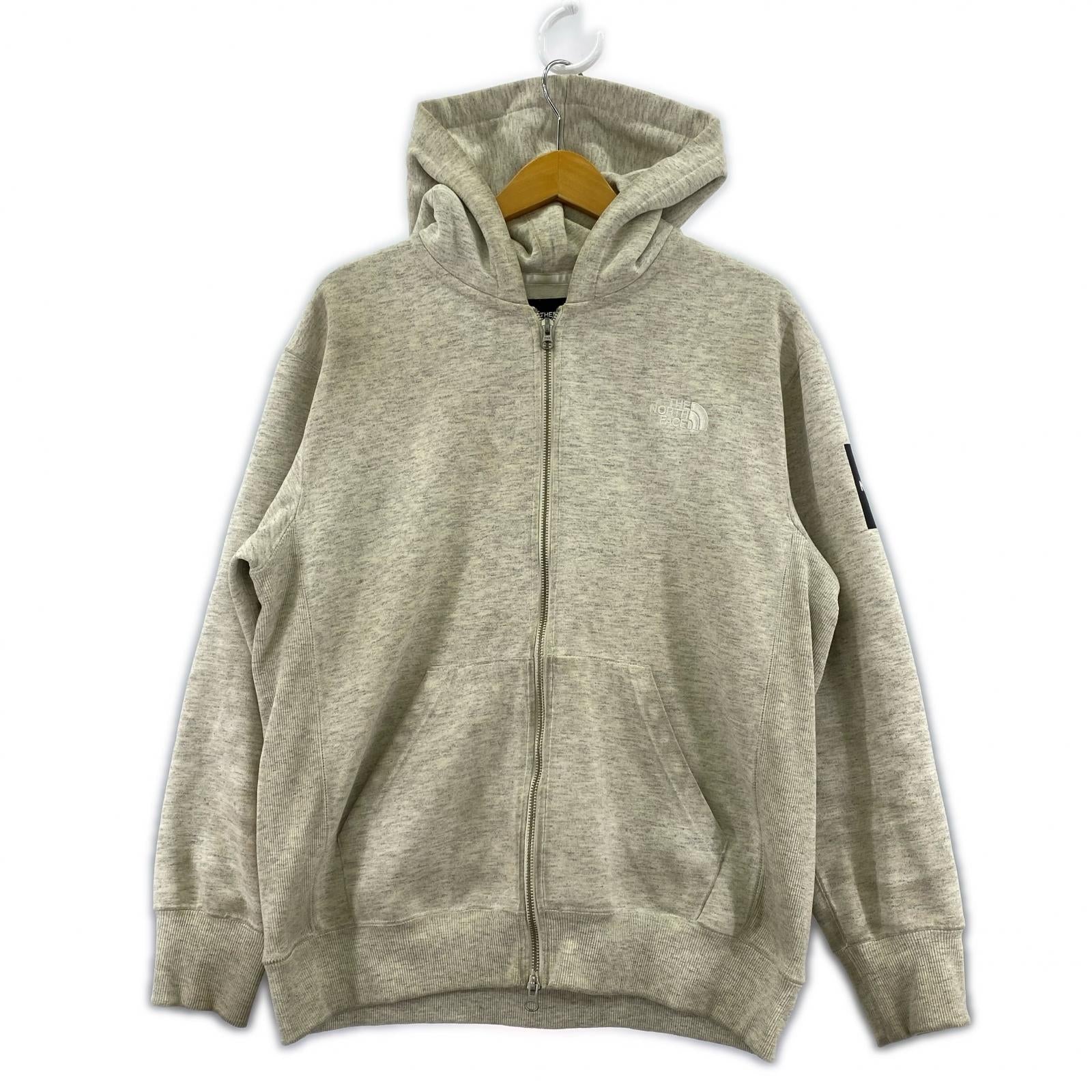 パーカー SQUARE LOGO FULLZIP 白系 L NT61836 L グレー