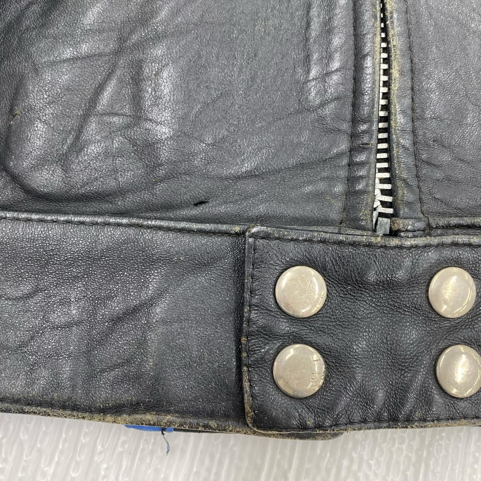 レザージャケット 70s Kett型 レザー 黒 (-) ブラック