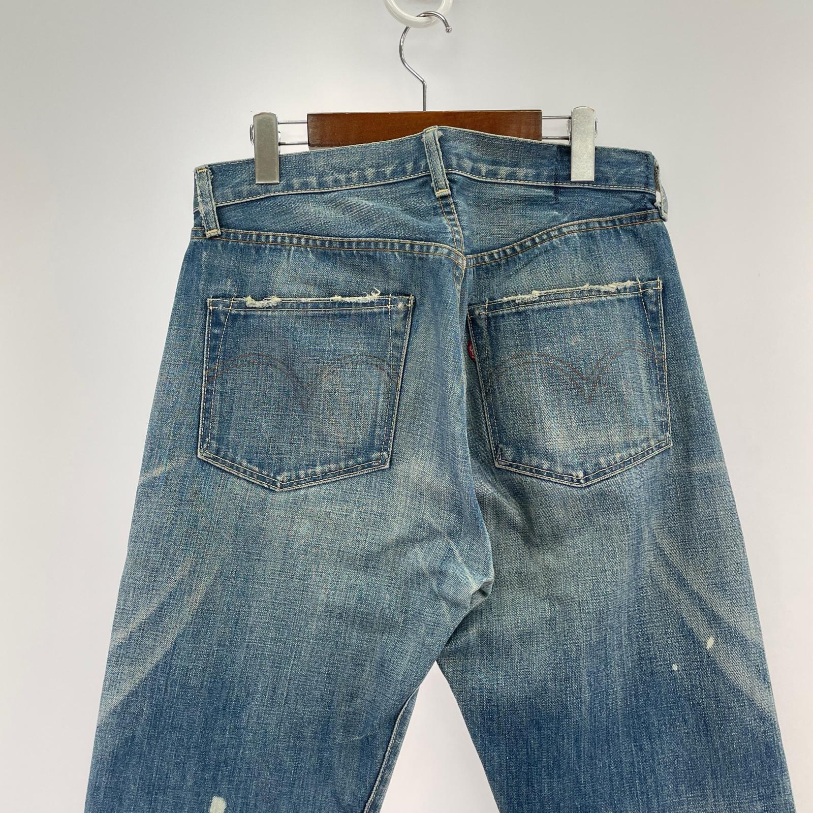 デニムパンツ 44501 BIGE ペイント ダメージ加工 インディゴ (32) 32 ブルー