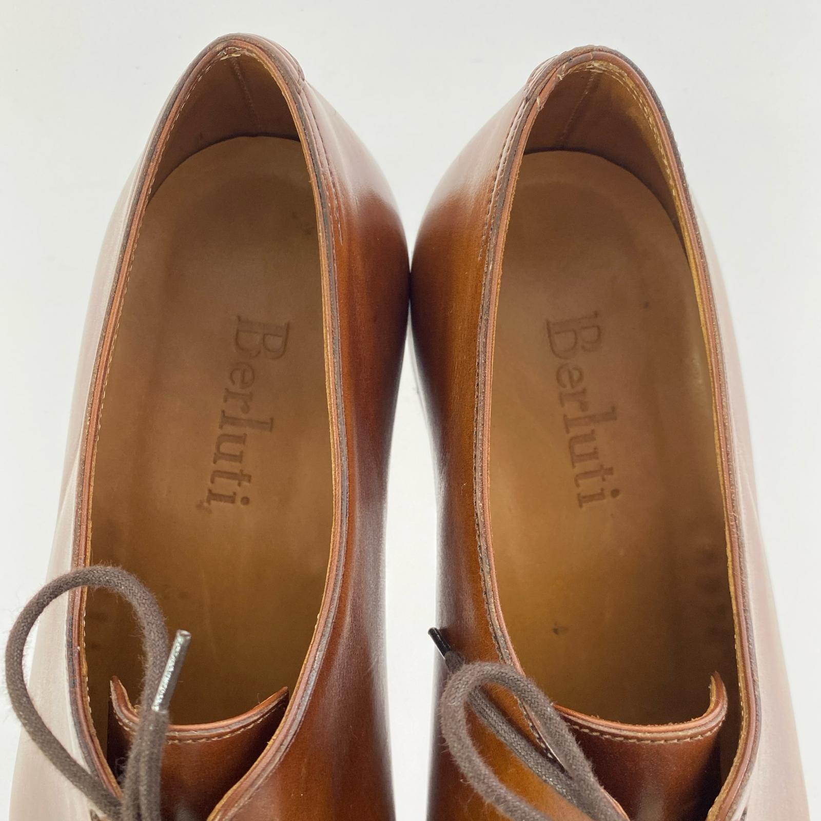 シューズ Alessandro レザー 茶 6 349 ブラウン