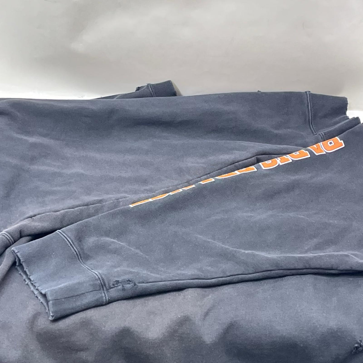 Balenciaga カレッジロゴ クラッシュスウェット ブラック M