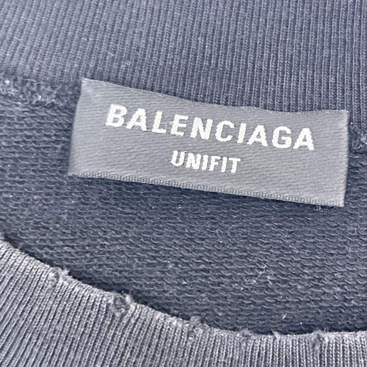 Balenciaga カレッジロゴ クラッシュスウェット ブラック M