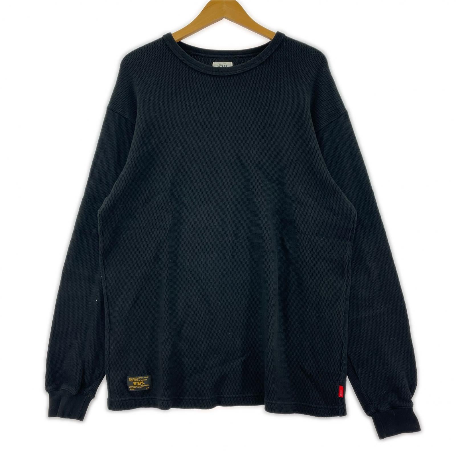 長袖Ｔシャツ WAFFLE 01 TEE THERMO 172ATDT-CSM17 M ブラック